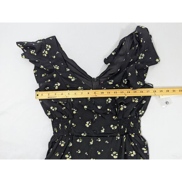 NWT Flutter Sleeve Romper Women's Medium Black - Picture 9 of 9